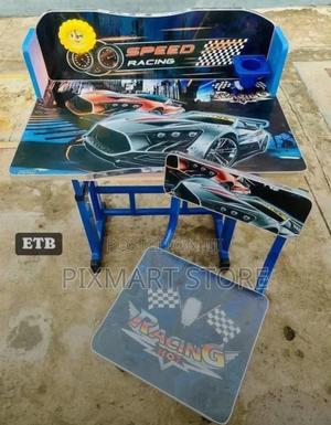 Kid Study Table Blue Racing Car - main view
