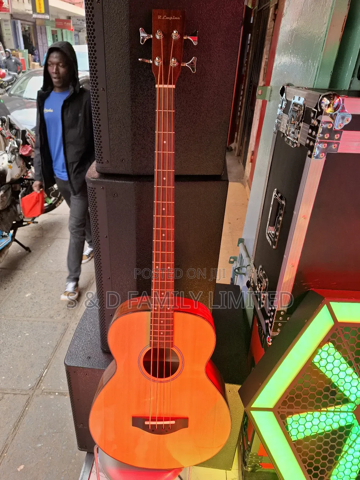 R-Empire 4 String Semi Acoustic Bass Guitar