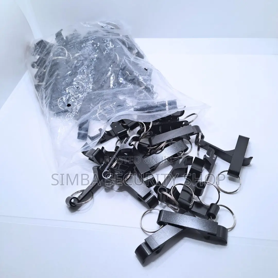 Black Metal Bottle Opener Keychain Keyholder Keyring Can