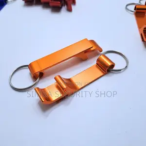 Gold 2 in 1 Aluminum Bottle Opener Keychain Keyholder Can
