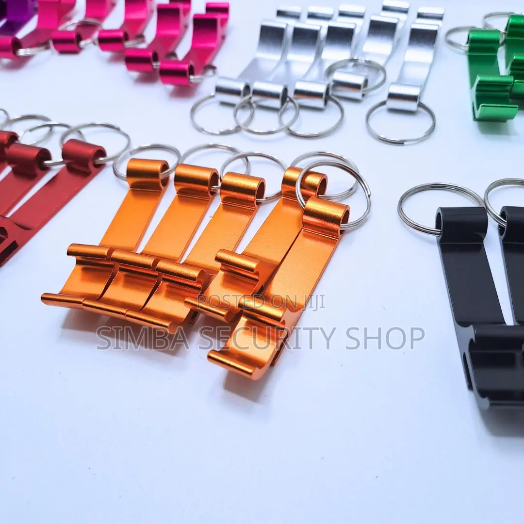 Gold 2 in 1 Aluminum Bottle Opener Keychain Keyholder Can