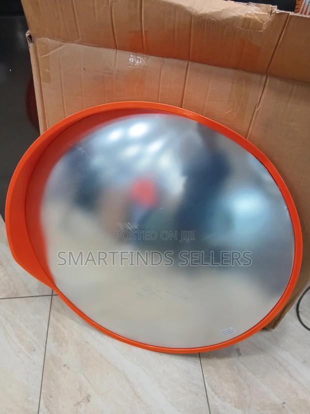 Orange Border Convex Wall Mirror – 60cm