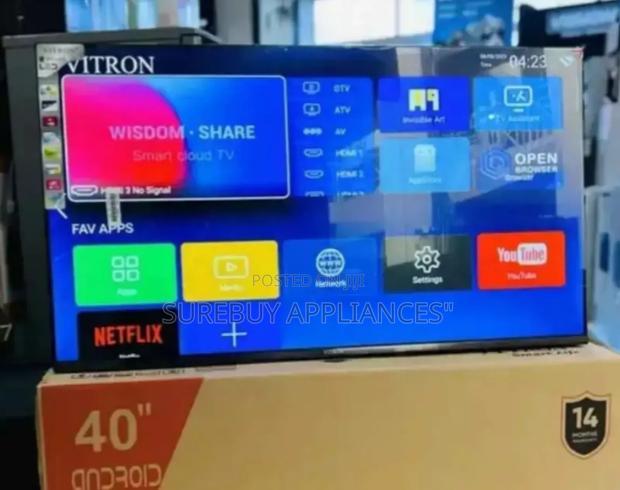 Vitron 40inch Frameless Bluetooth Television Smart Android - thumbnail 3