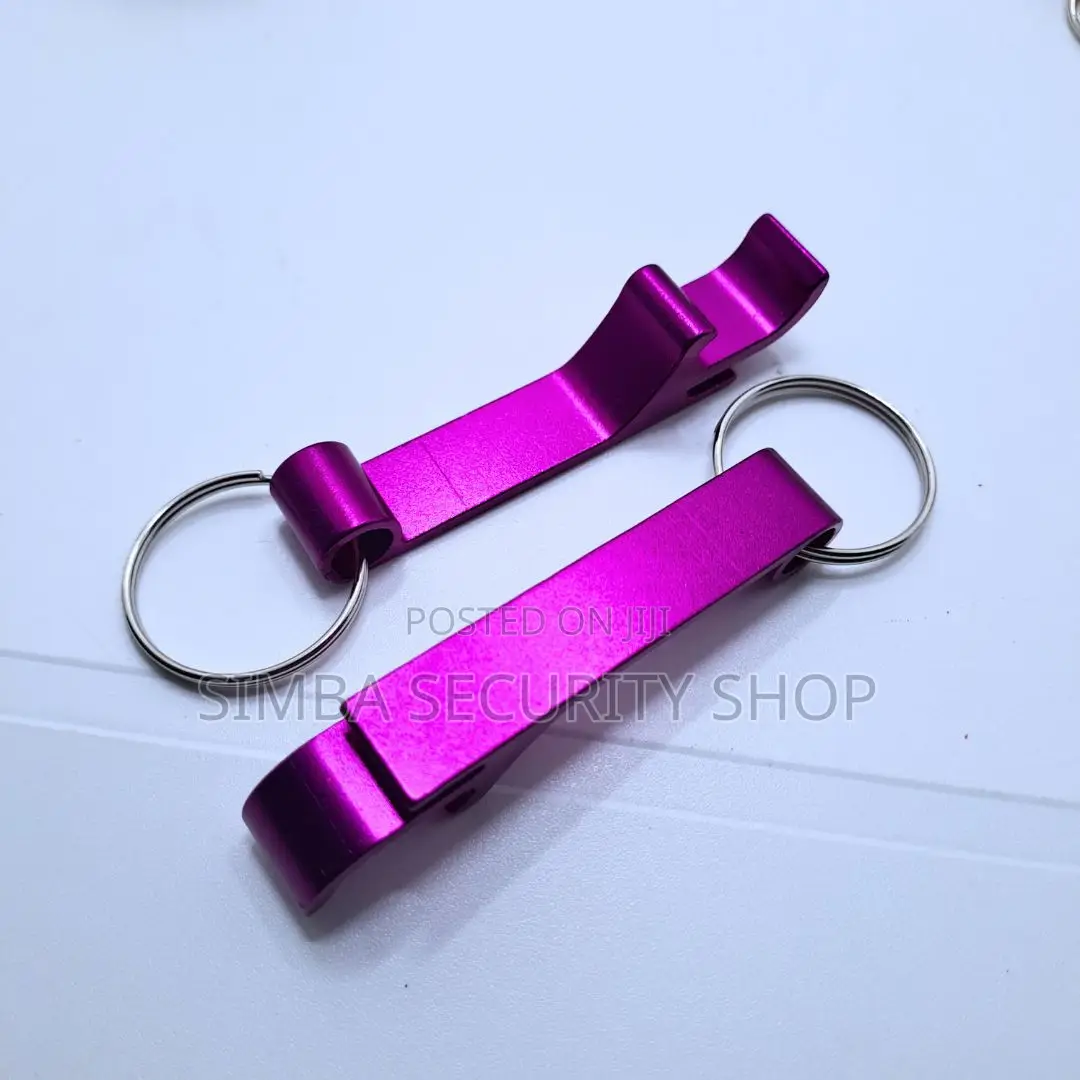 Customizable Aluminum Bottle Opener Keychain Purple Gift