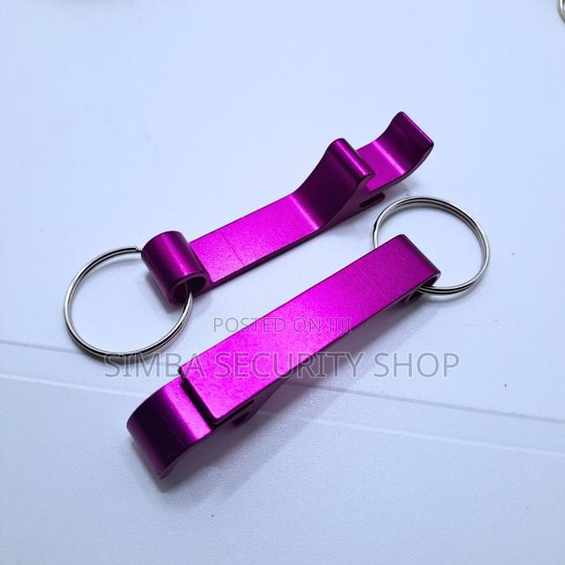 Customizable Aluminum Bottle Opener Keychain Purple Gift