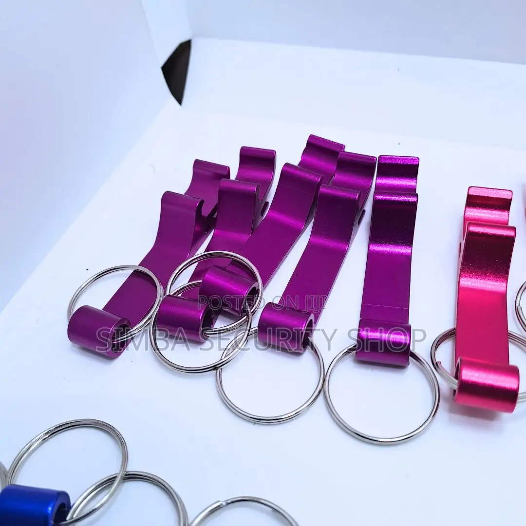 Customizable Aluminum Bottle Opener Keychain Purple Gift