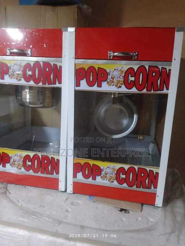 Electric Commercial Popcorn Machine With Nonstick Surface - main view