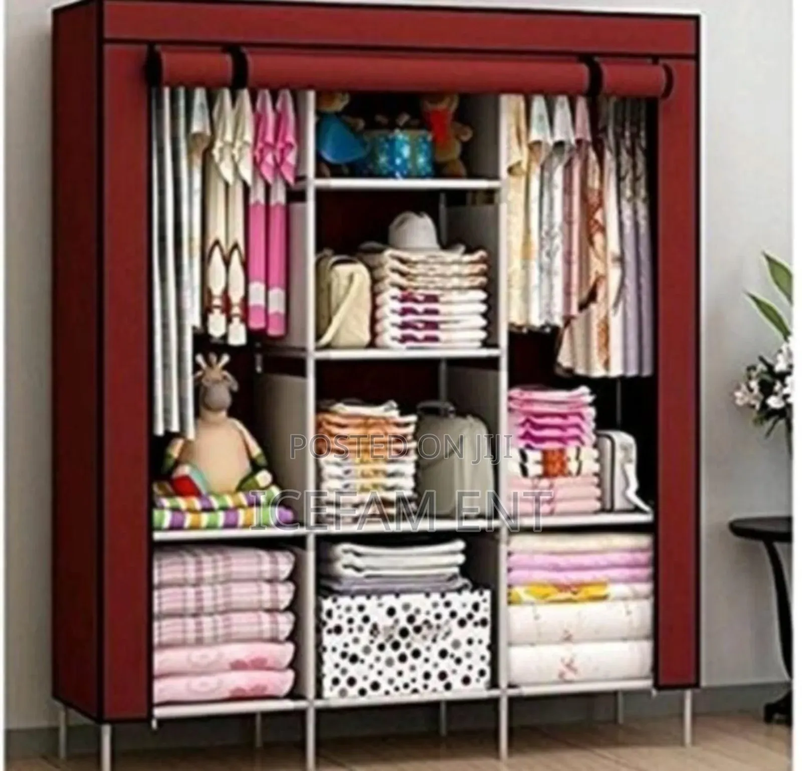 Metallic Potable Wardrobe