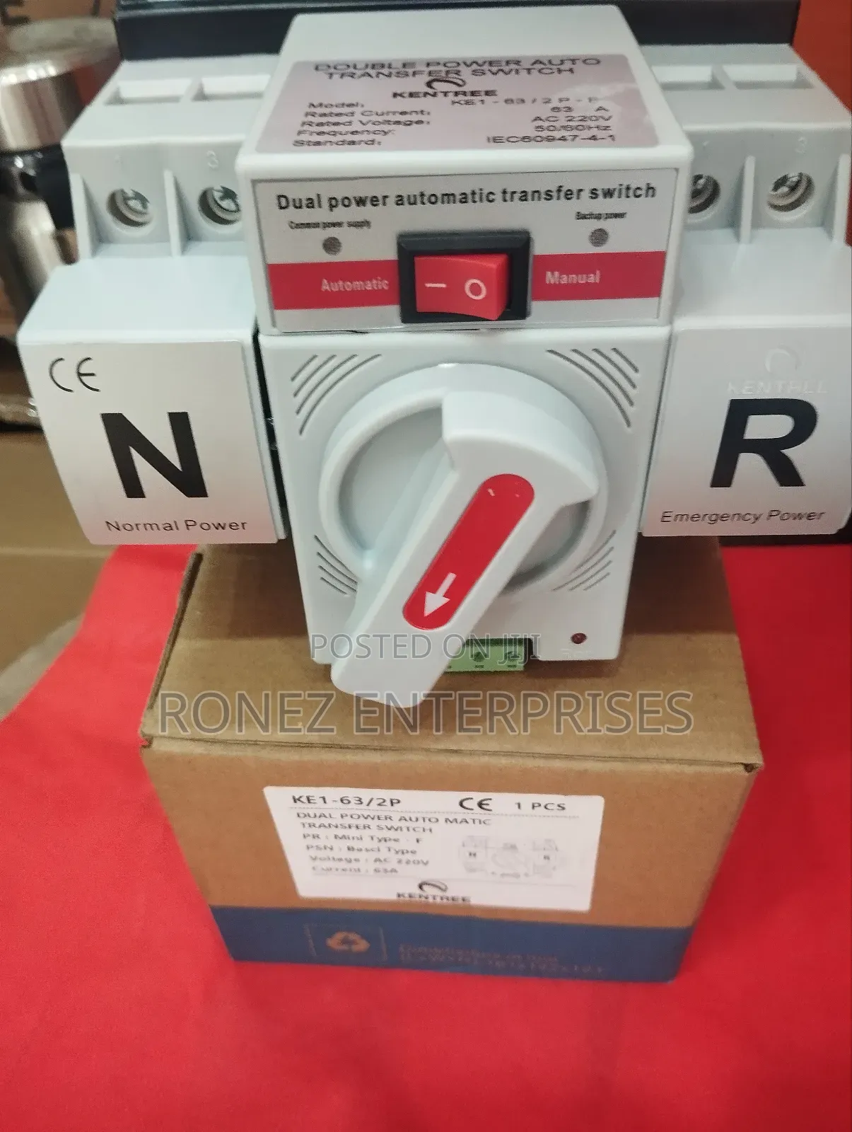 Ats Single Phase Changeover Switch 63 Amps