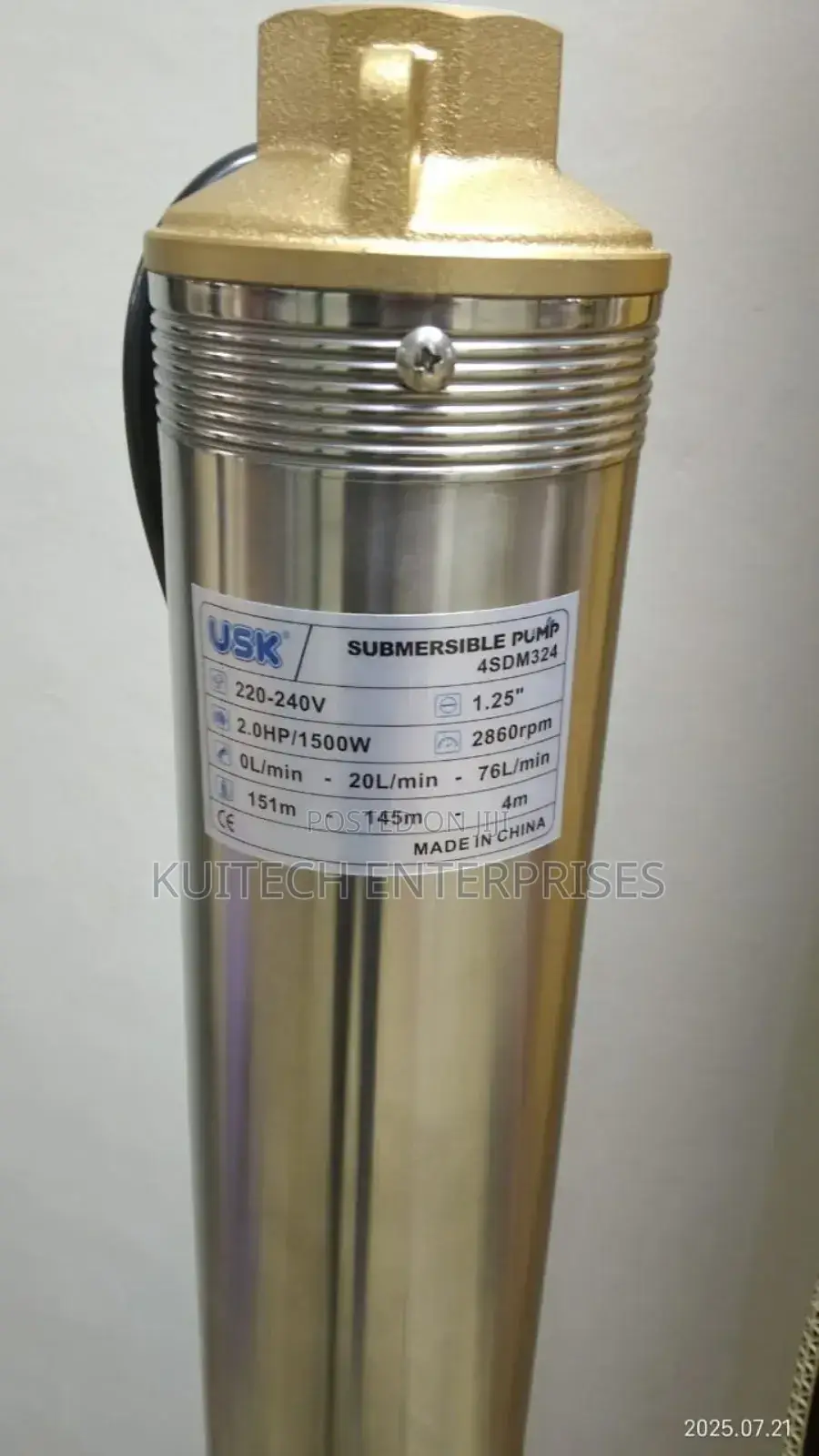 Submersible Pump/2hp Electric Submersible Water Pump