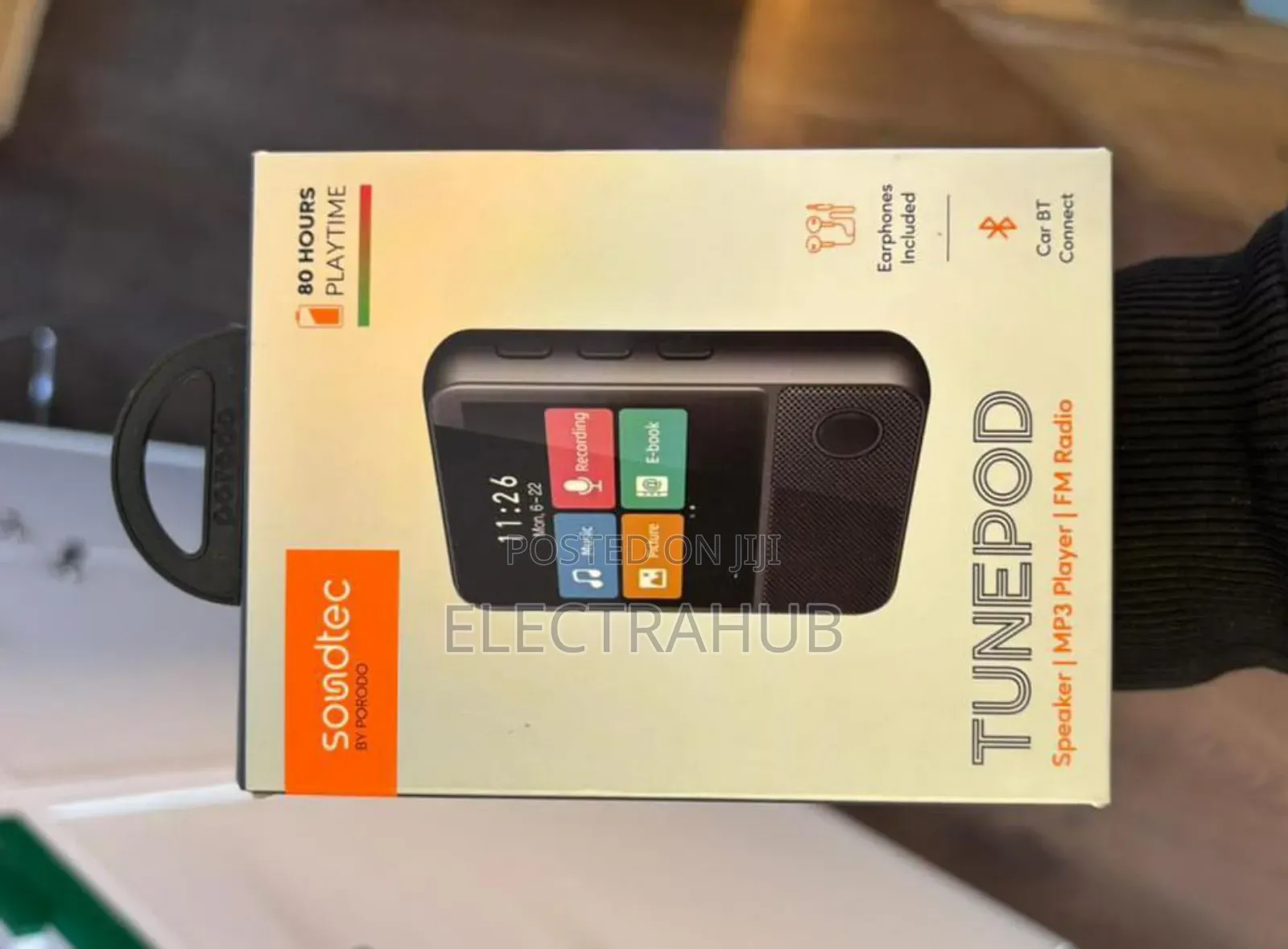 Porodo Soundtec Tunepod Mp3 Player With Car Bt Connect