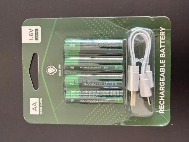 Green Lion Rechargable 4-Pack Batteries Aa Brand New Sealed - thumbnail 2