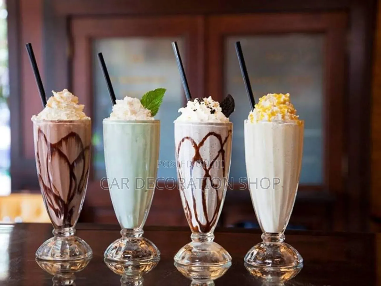 6pcs Milkshake 355ml Glass Set