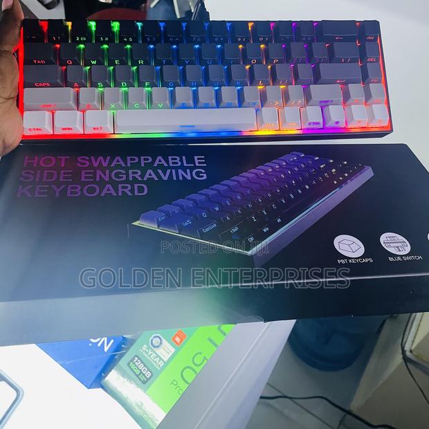 Side Printed Keycaps 68 Key Mechanical Gaming Keyboard - main view