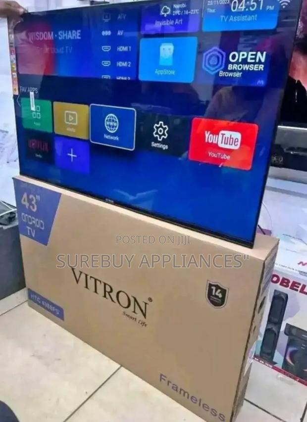 Vitron Htc4388fs - 43" Smart Android Frameless Tv - Black - main view