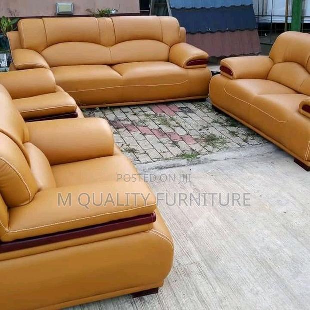 Brown 6 Seater Semi Recliner Sofa