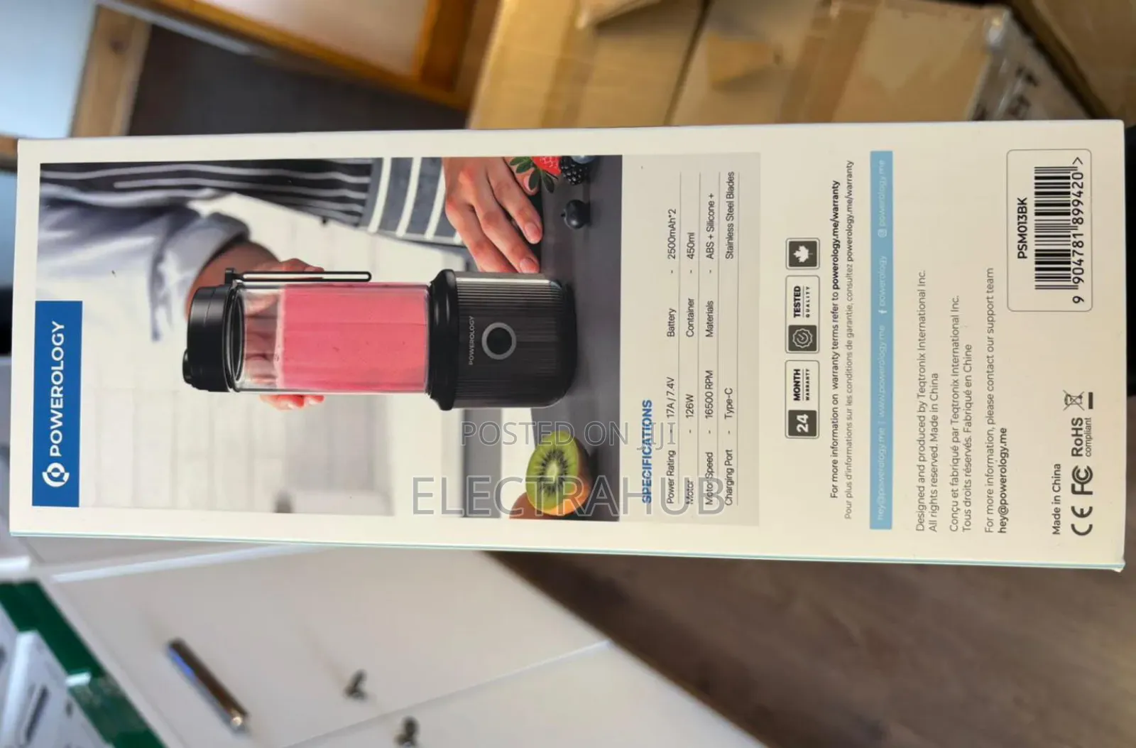 Powerology 450ml 6 Blades Portable Blender New Sealed