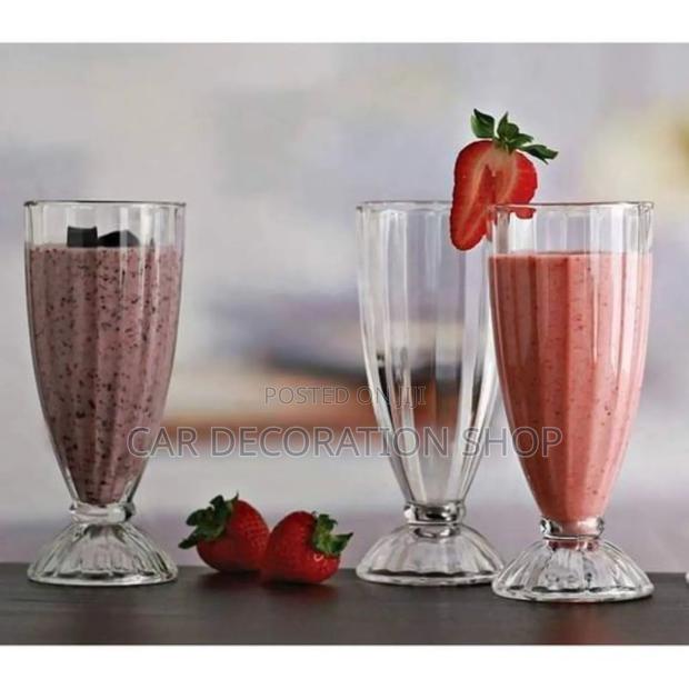 6pcs Transparent Milkshake//Dessert Glass
