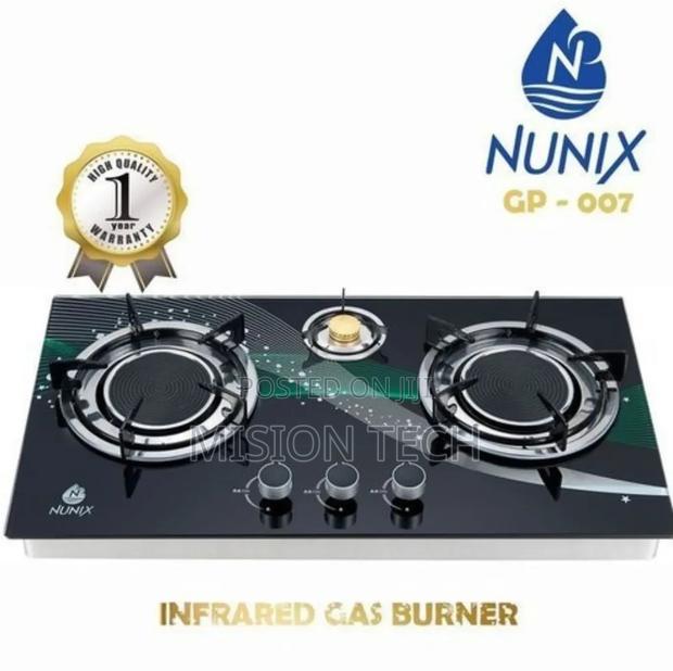 Gas Stove Glass 3 Burner Infrared