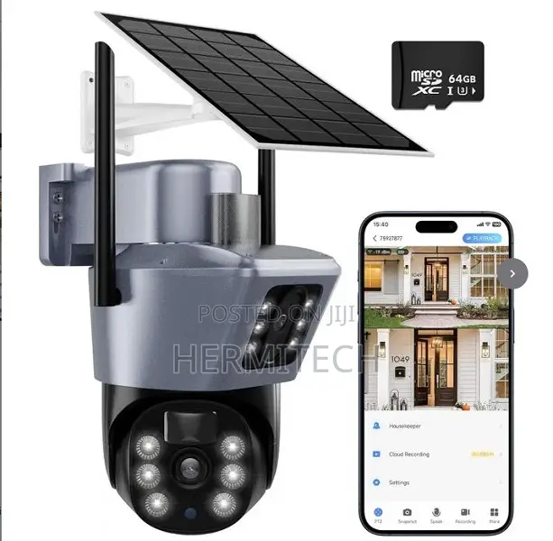 Dual Lens Surveillance Cameras Outdoor Wireless