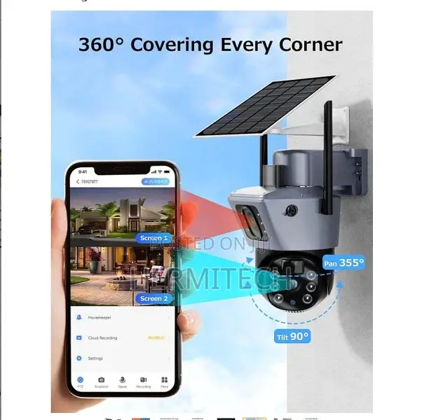 Wifi Security Camera Outdoor With Dual Lens,