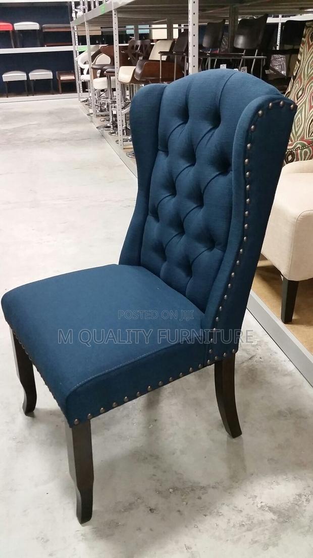 Navy Blue Modernized Armchair - main view