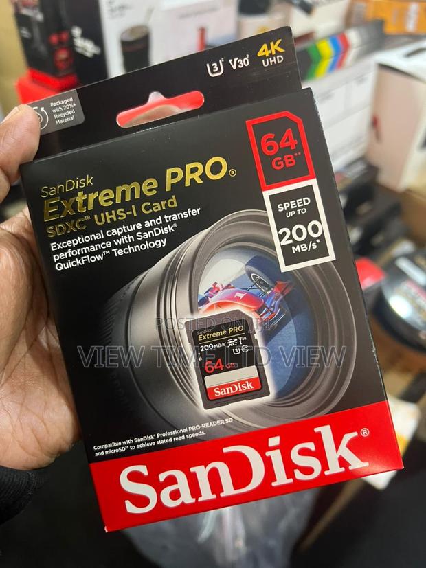 Sandisk Extreme Pro 64gb 200mb/S Sd Card - main view