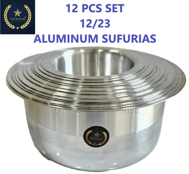 12pc Aluminium Sufuria 
Heavy