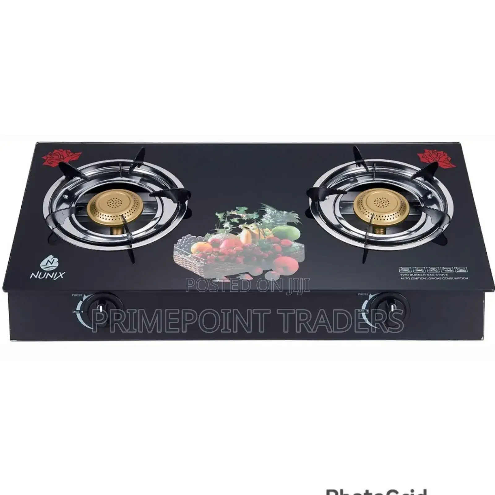 2-Burner, Tampered Glass Top
Strong