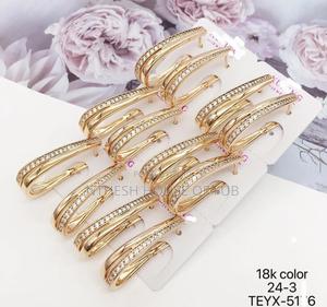 Crystal Stone Everyday Loop Earings - main view