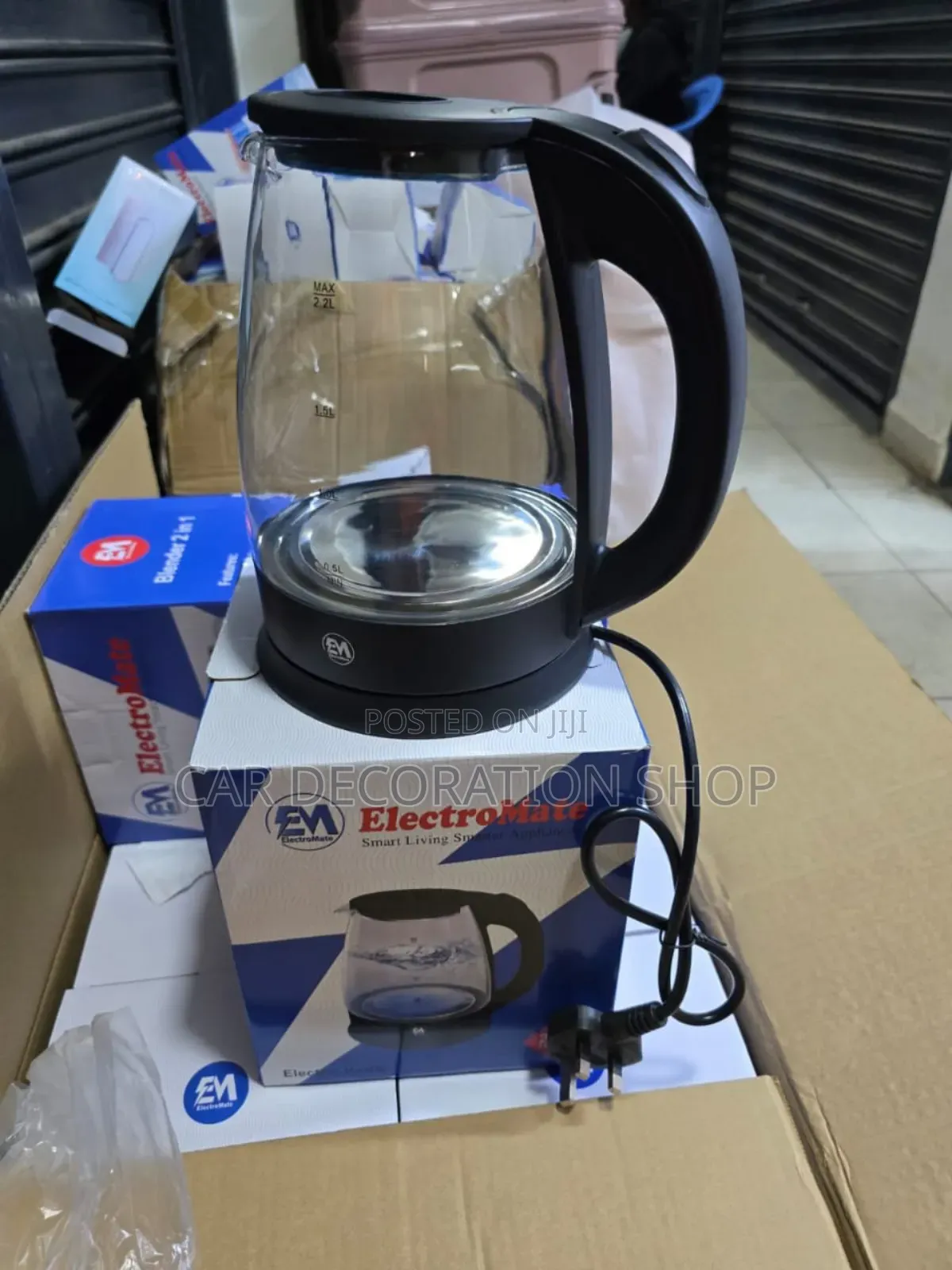 2.0litre Clear Glass Electric Cordless Kettle