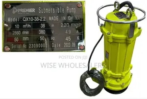 Premier Submersible /Mining Pump 3hp 38m Head 2" Outlet
