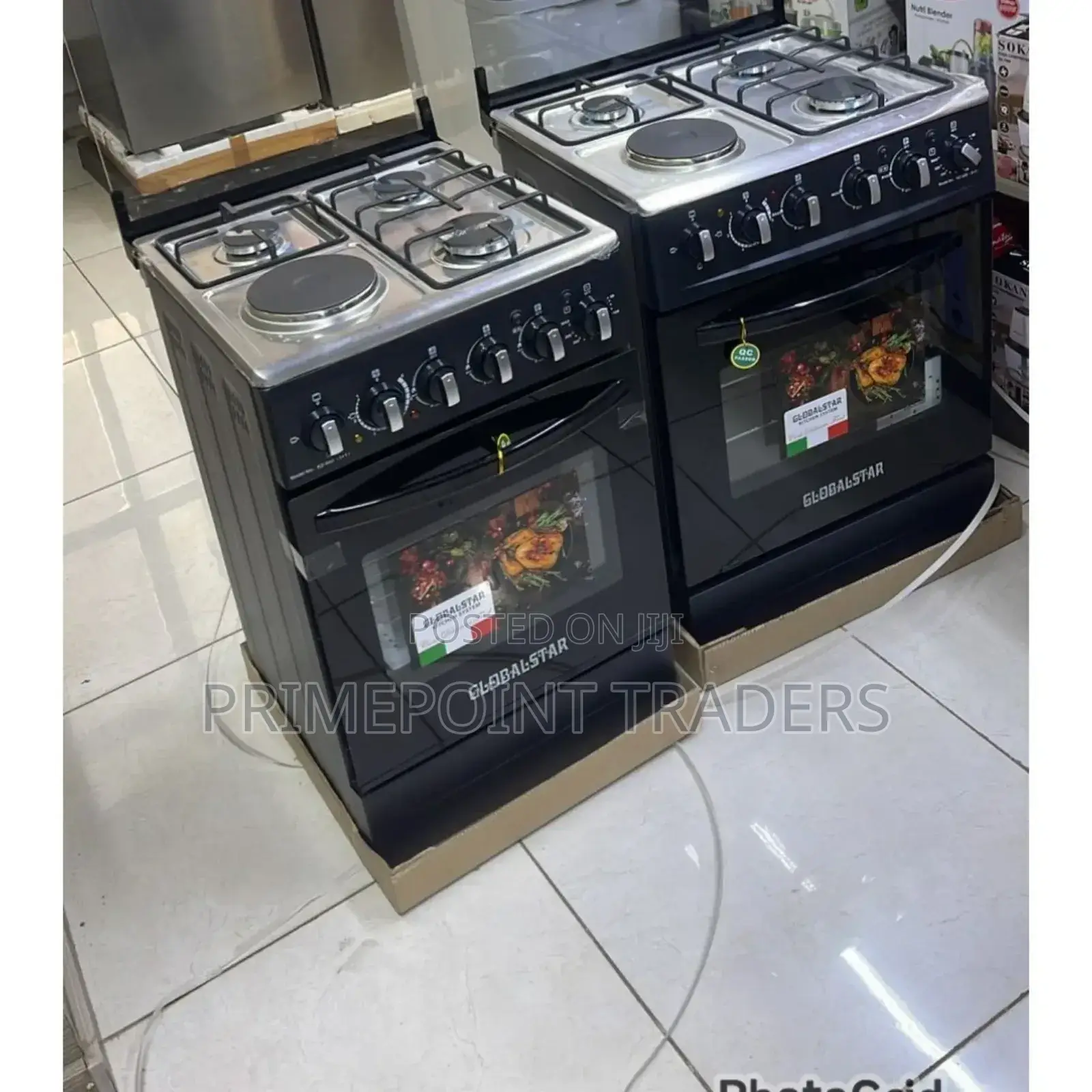 Features 3 Gas Burners and 1 Electric Plate