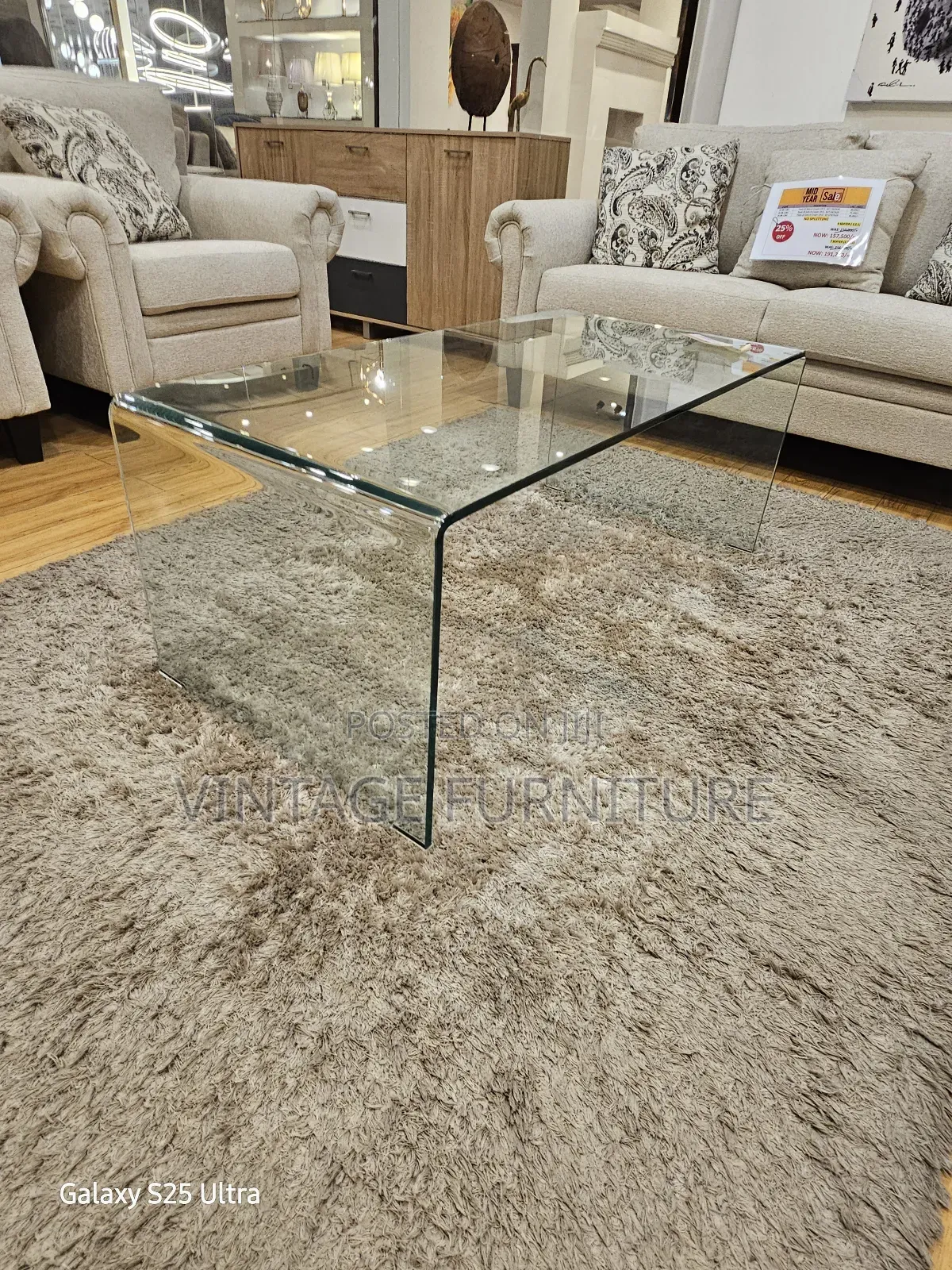 Clear Glass Coffee Table Tt^65