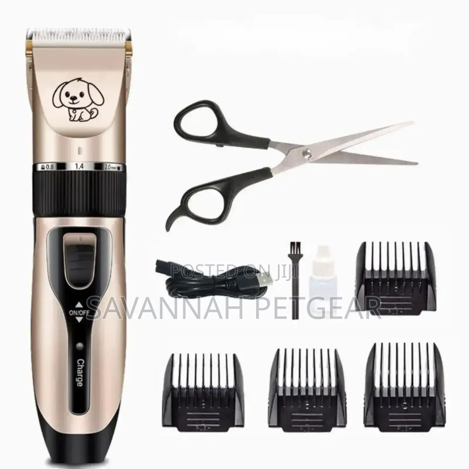Heavy Duty Cordless Pet Hair Trimmer With Extra Accessories