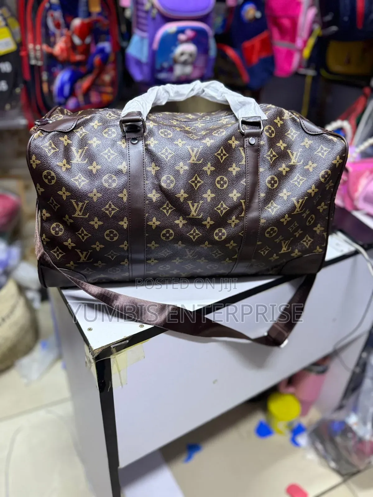 Brown Lv Medium Duffel/Weekender Bag