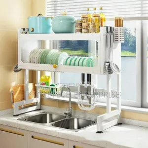 Over the Sink Dish Drainer-White