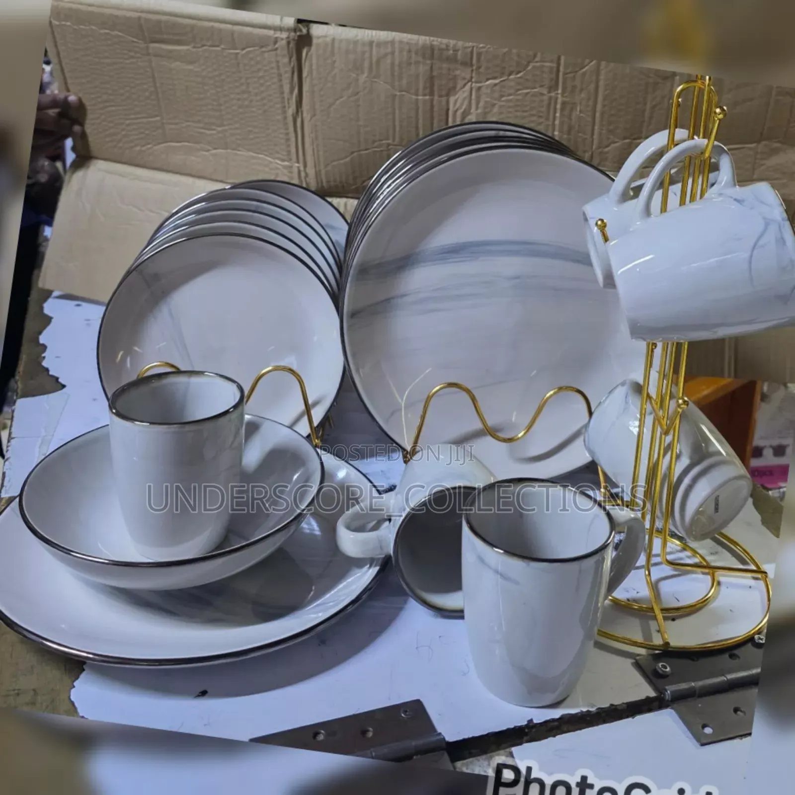 24 PCS Marble Dinner Set