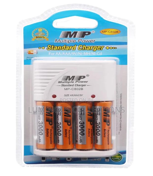 Battery Charger Plus 4 Free Rechargeable Batteries