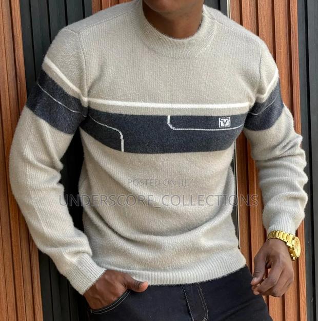 Beige Round Stripes Sweaters - thumbnail 10