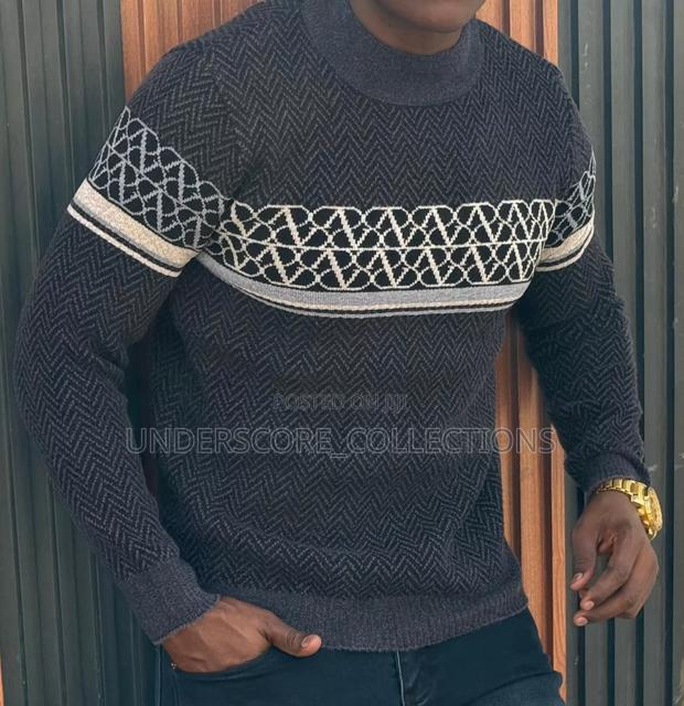 Black Sweaters With Round Stripes - thumbnail 3
