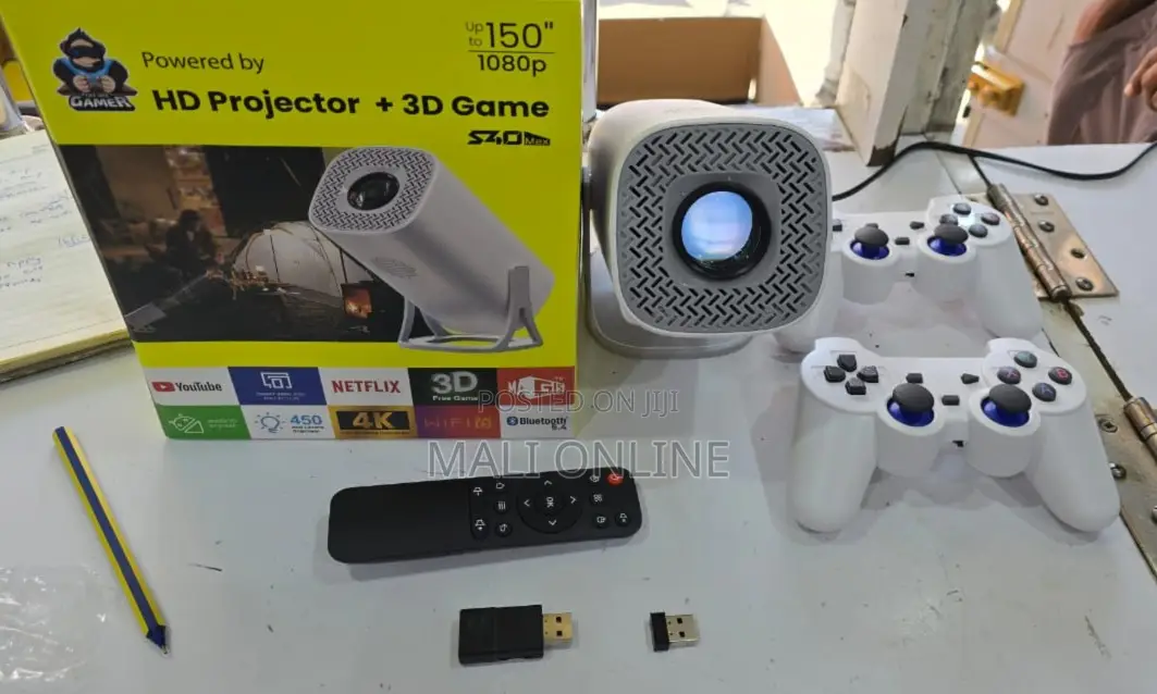 4k Mini Android 11 Projector With 36000+ Retro Video Games
