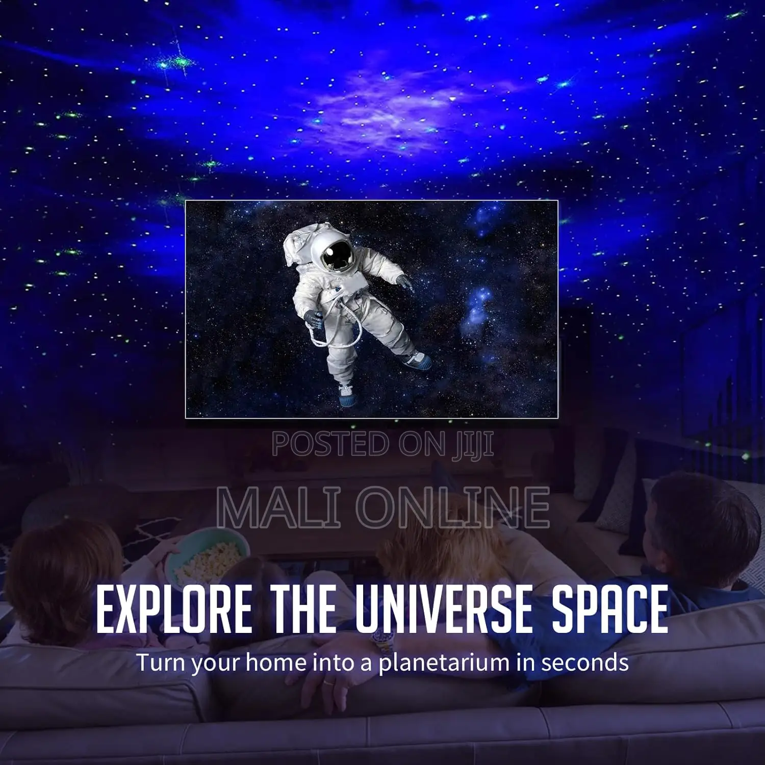 Mini Astronaut Galaxy Star Projector Night Light