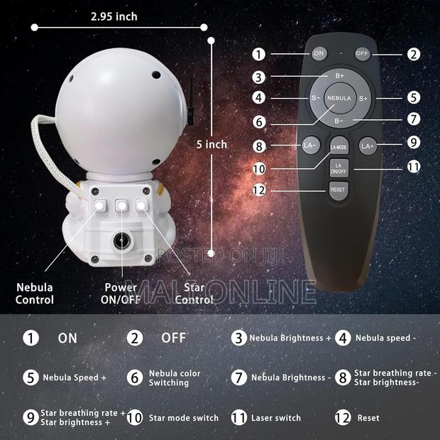 Mini Astronaut Galaxy Star Projector Night Light - thumbnail 9