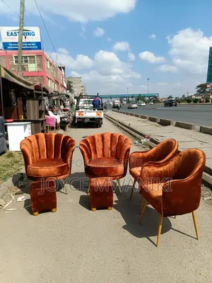 2 Pedicure Sets And 2 Manicure Burnt Orange Seats