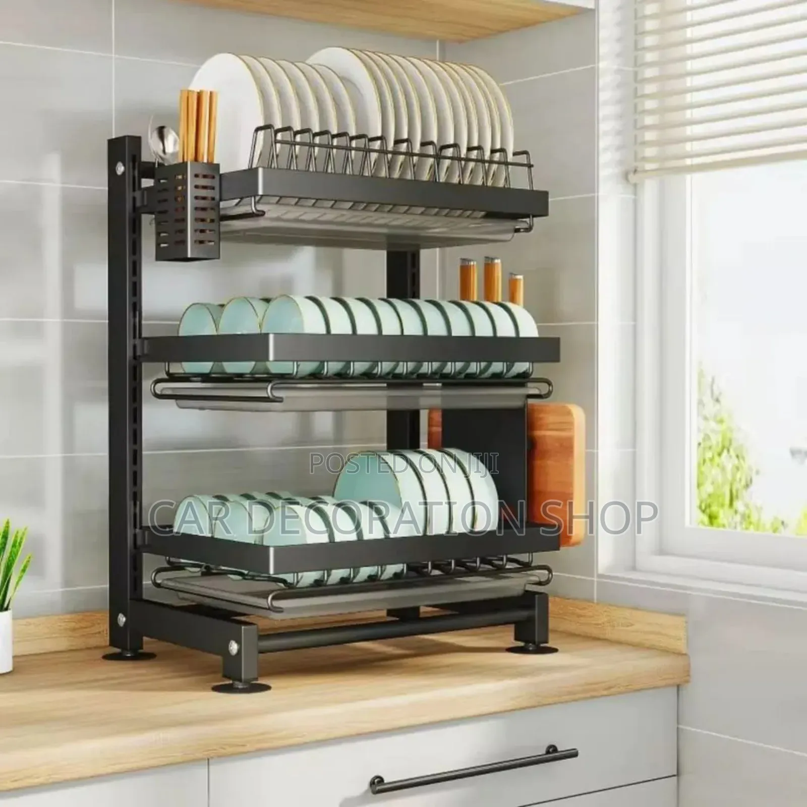 3tier Space Saving Stainless Sink Dish Drying Rack