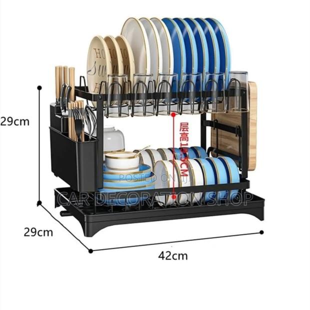 2tier Space Saver Drying Kitchen Dish Rack - thumbnail 3