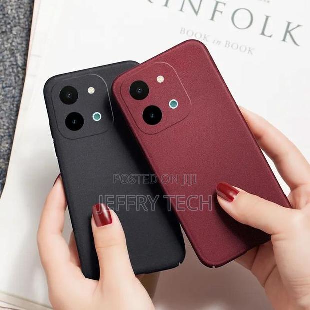 Vivo Y28 4g Matte Soft Silicone Back Cover Black Maroon