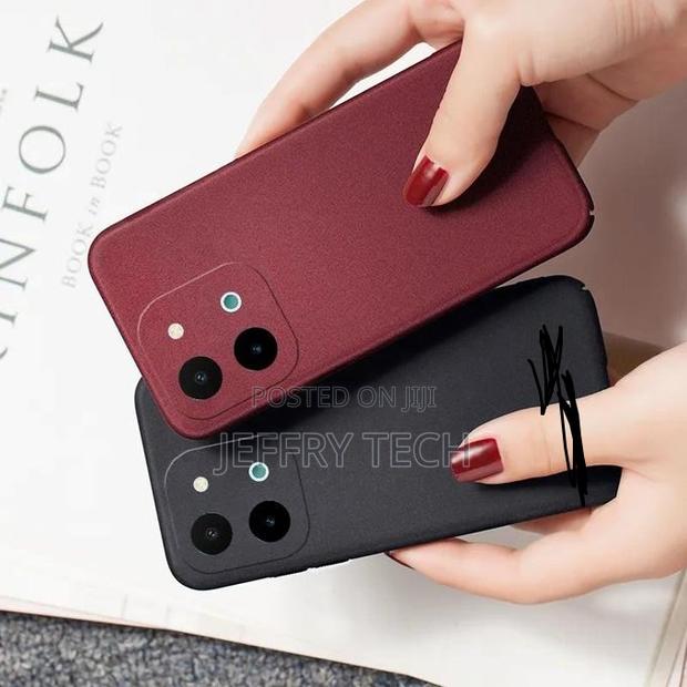 Vivo Y28 4g Matte Soft Silicone Back Cover Black Maroon - thumbnail 3
