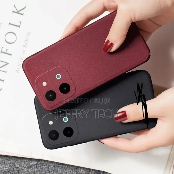 Vivo Y28 4g Matte Soft Silicone Back Cover Black Maroon